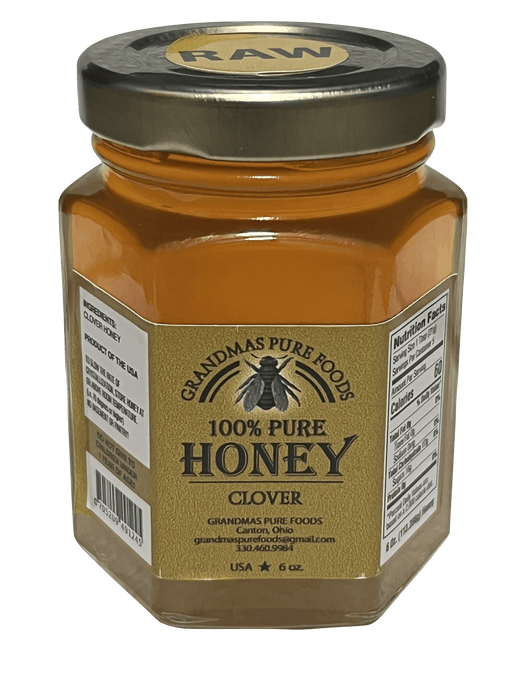 Raw Organic Clover Honey - Grandmas Pure Foods