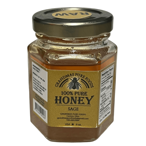 Raw Organic Sage Honey - Grandmas Pure Foods